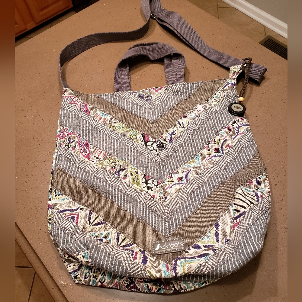 Gray Canvas Sakroots Purse